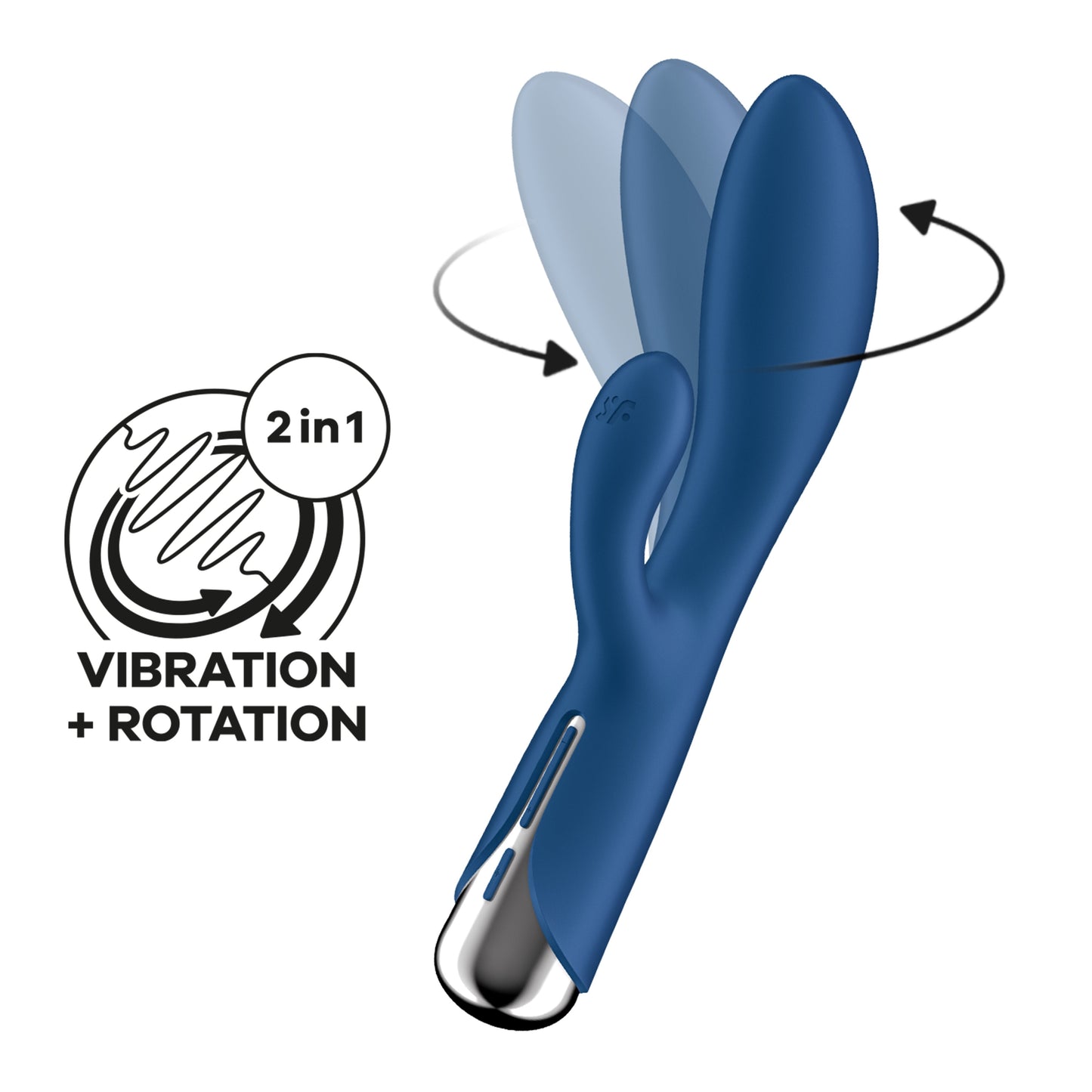 Vibratore rabbit Spinning 1 blue