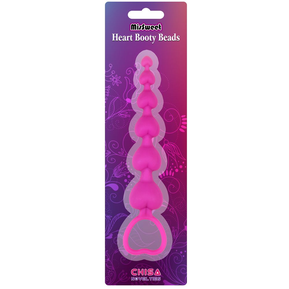 Palline anali heart booty beads fucsia