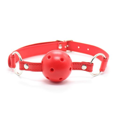 Ball gag easy breathable hole rosso