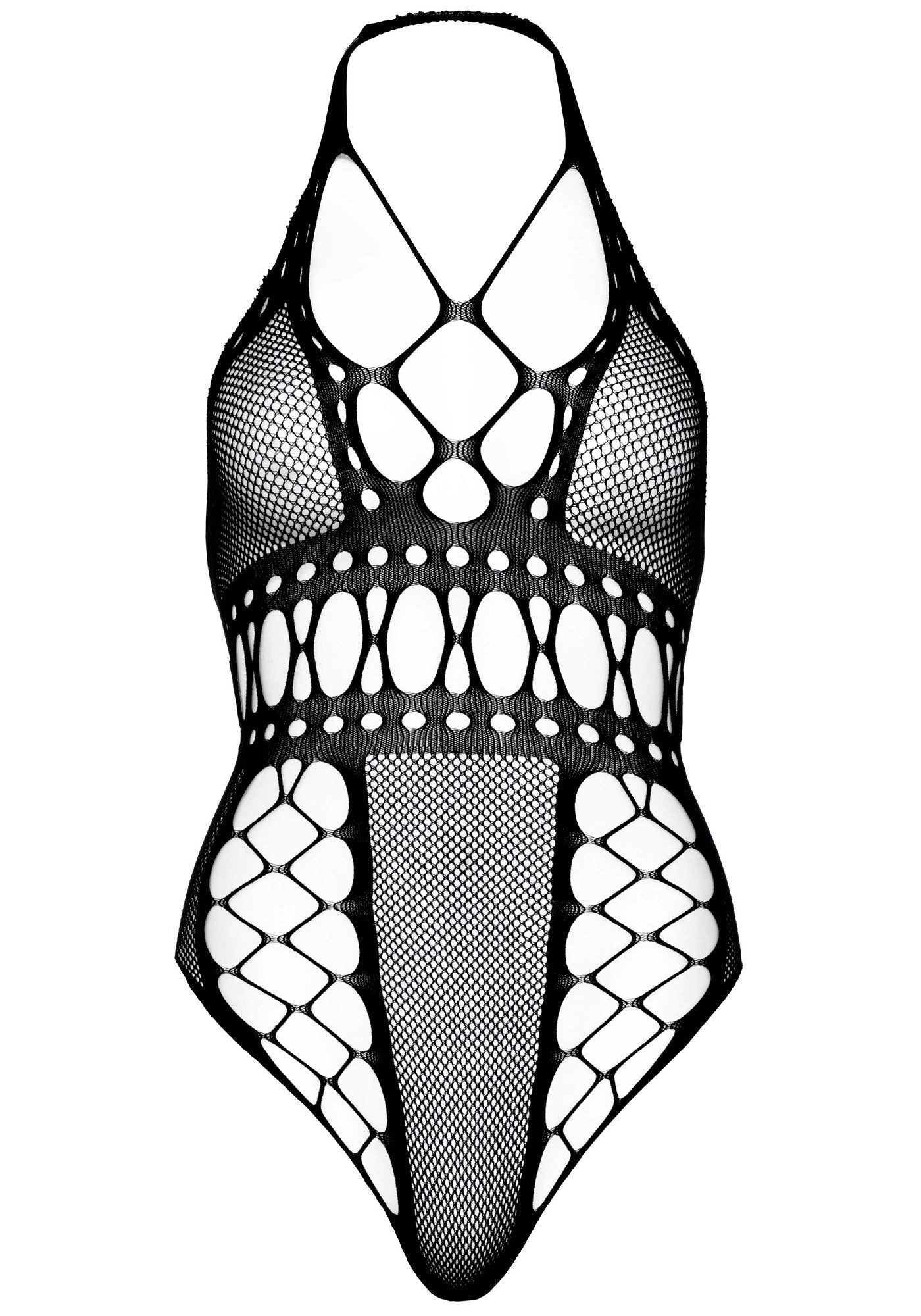 Body sexy net backlesst thong nero taglia unica Accessori