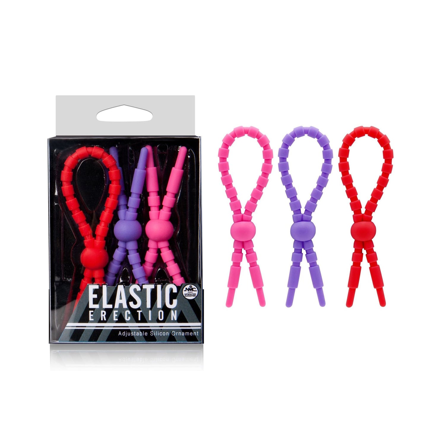 Kit 3 anelli fallici elastic erection