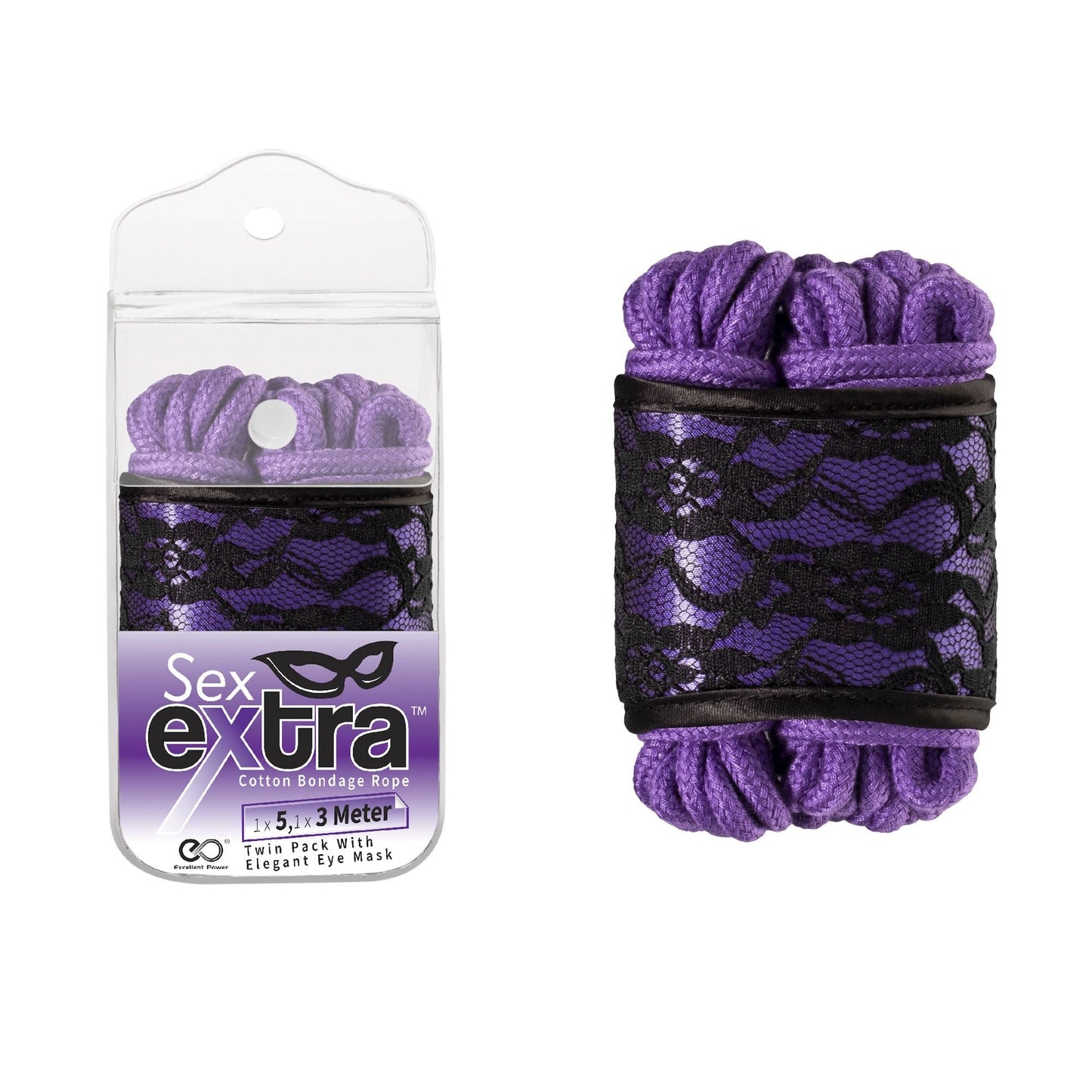 Kit bdsm sex extra corde e maschera
