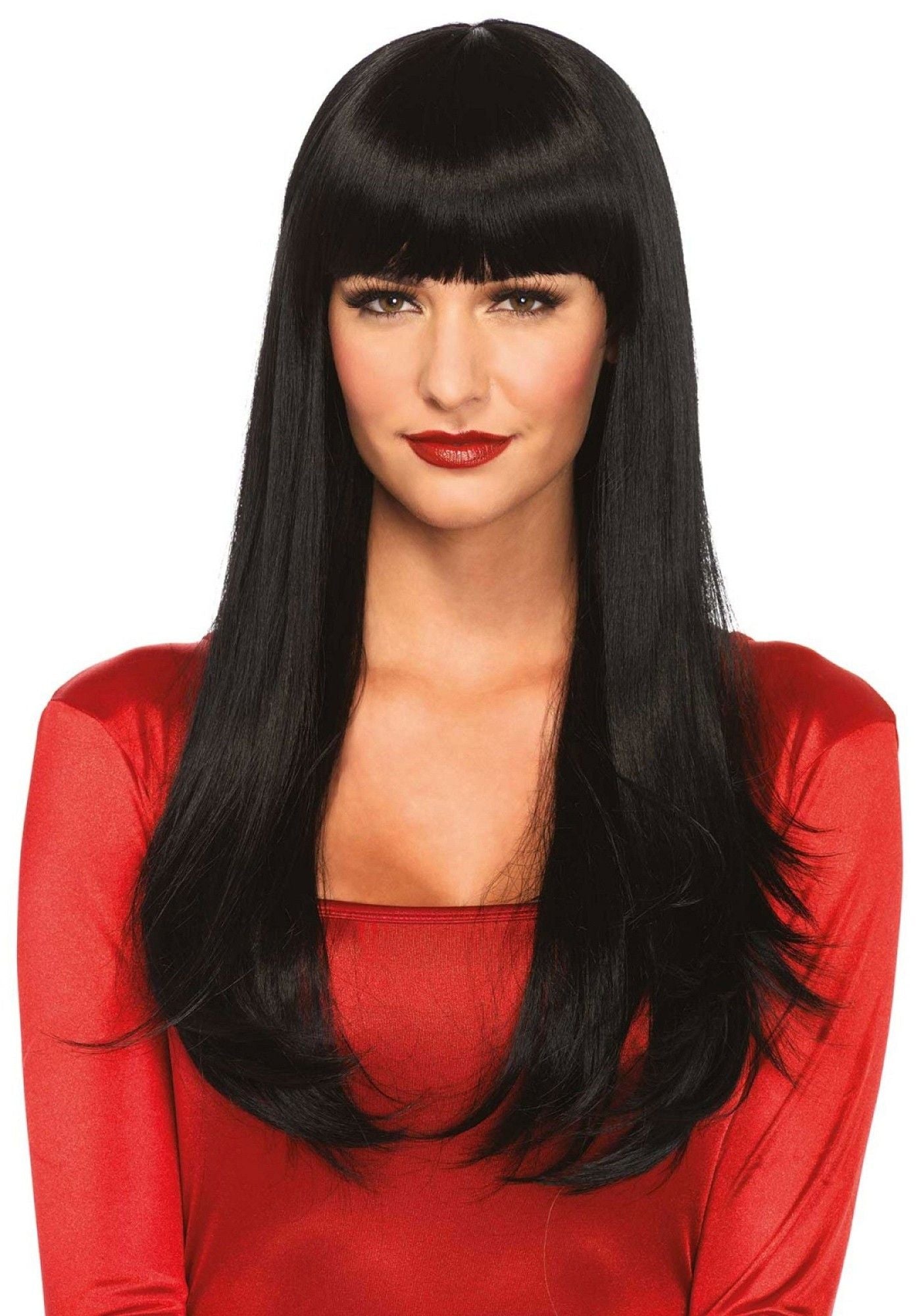 Parrucca sexy bangin long straight nero