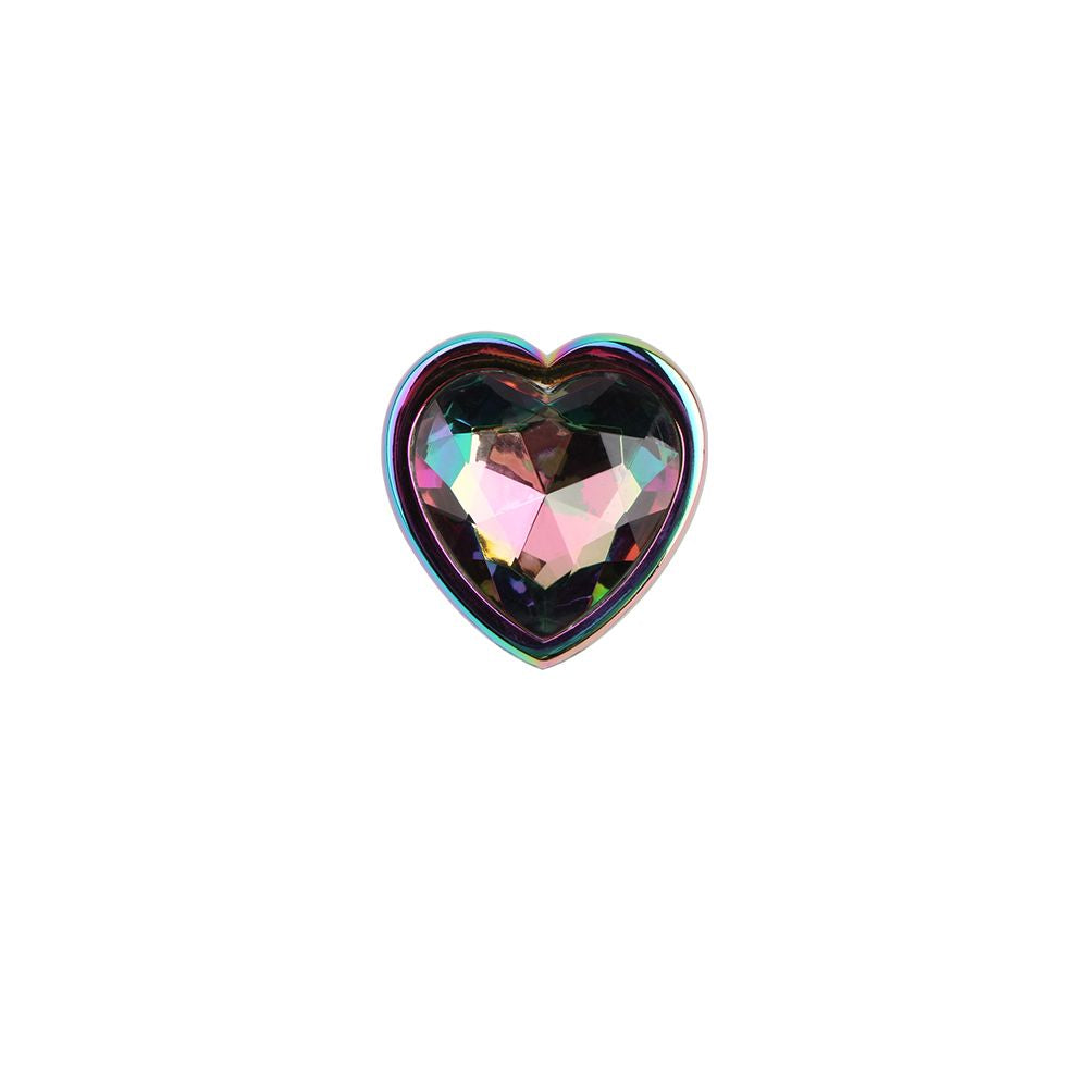 Plug anale rainbow heart