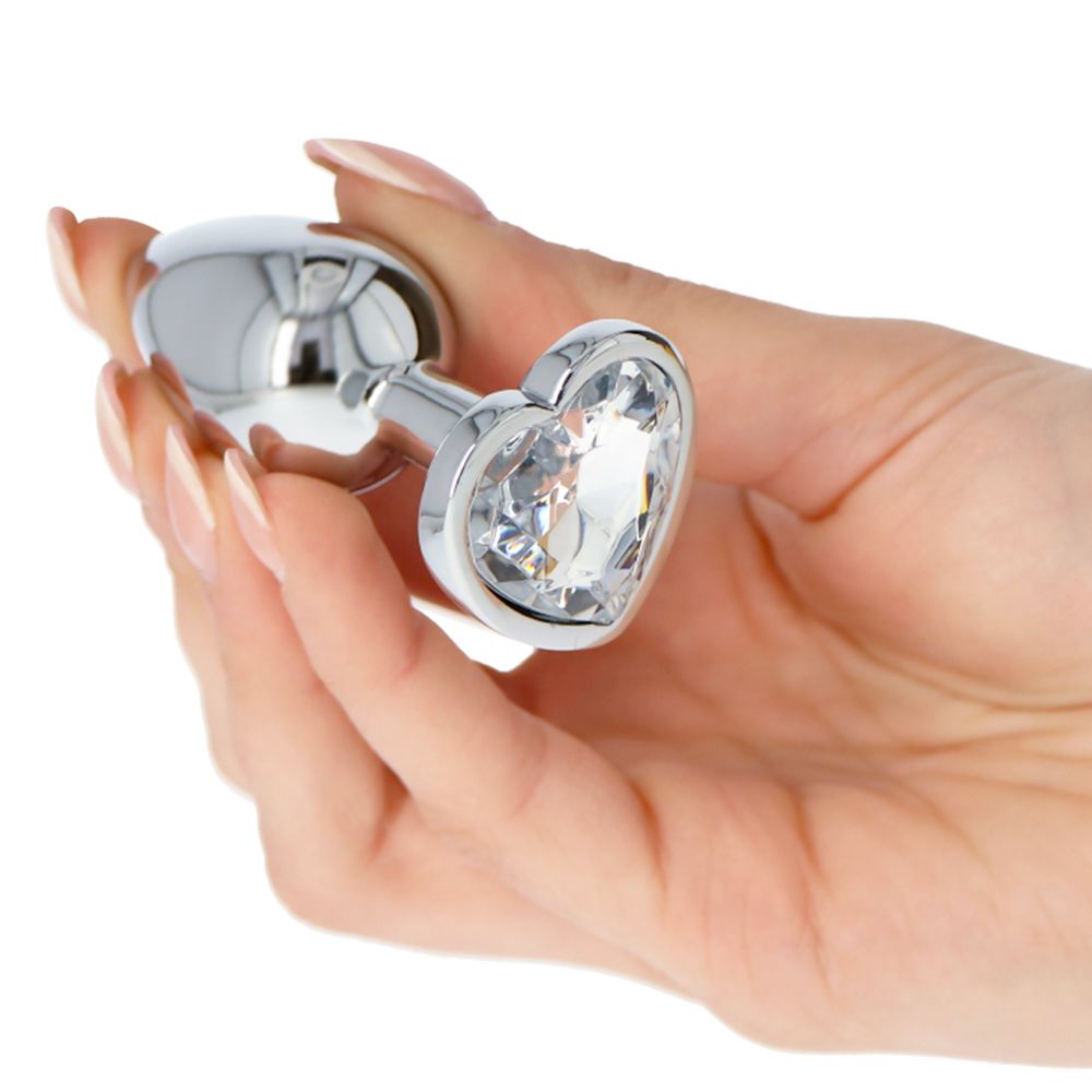 Plug anale sky heart trasparente s