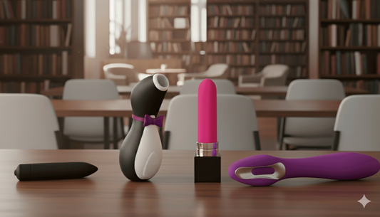 Vibratore classico , vibratore mini e succhia clitoride in fila