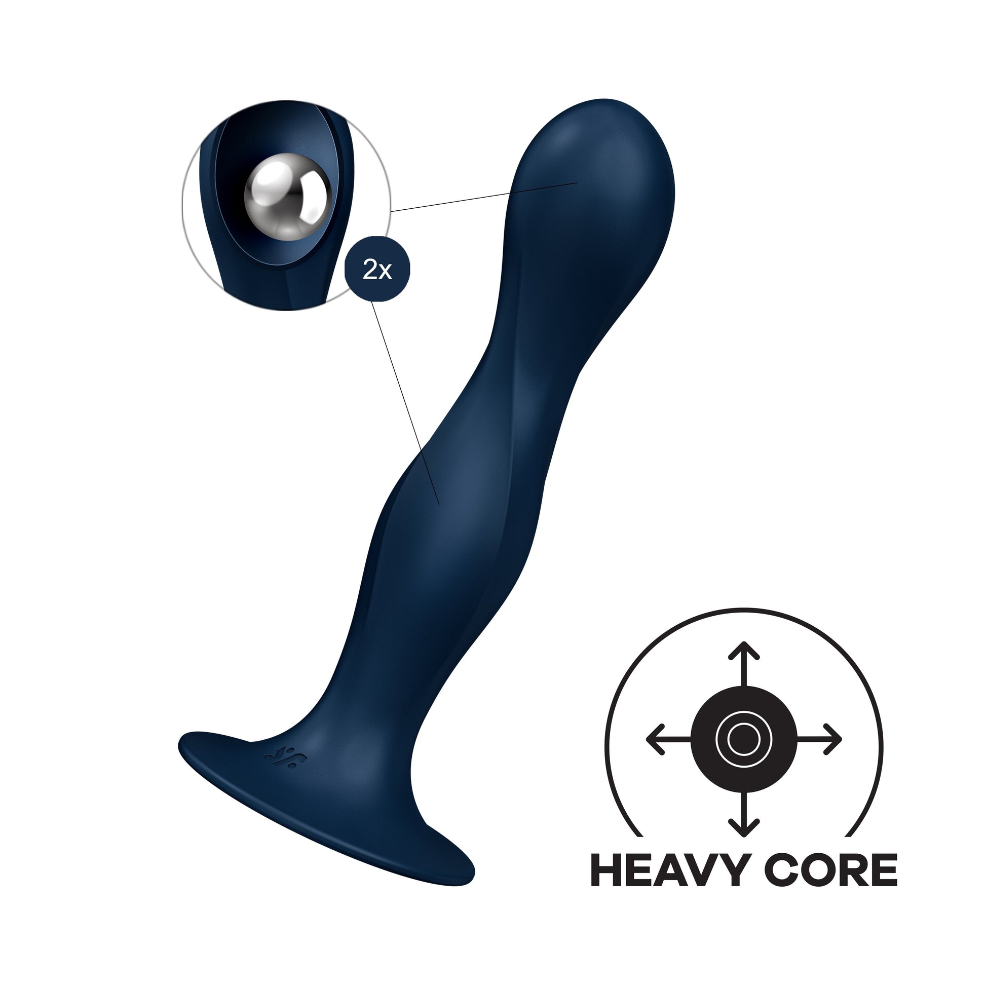 Plug Double Ball R dark blue
