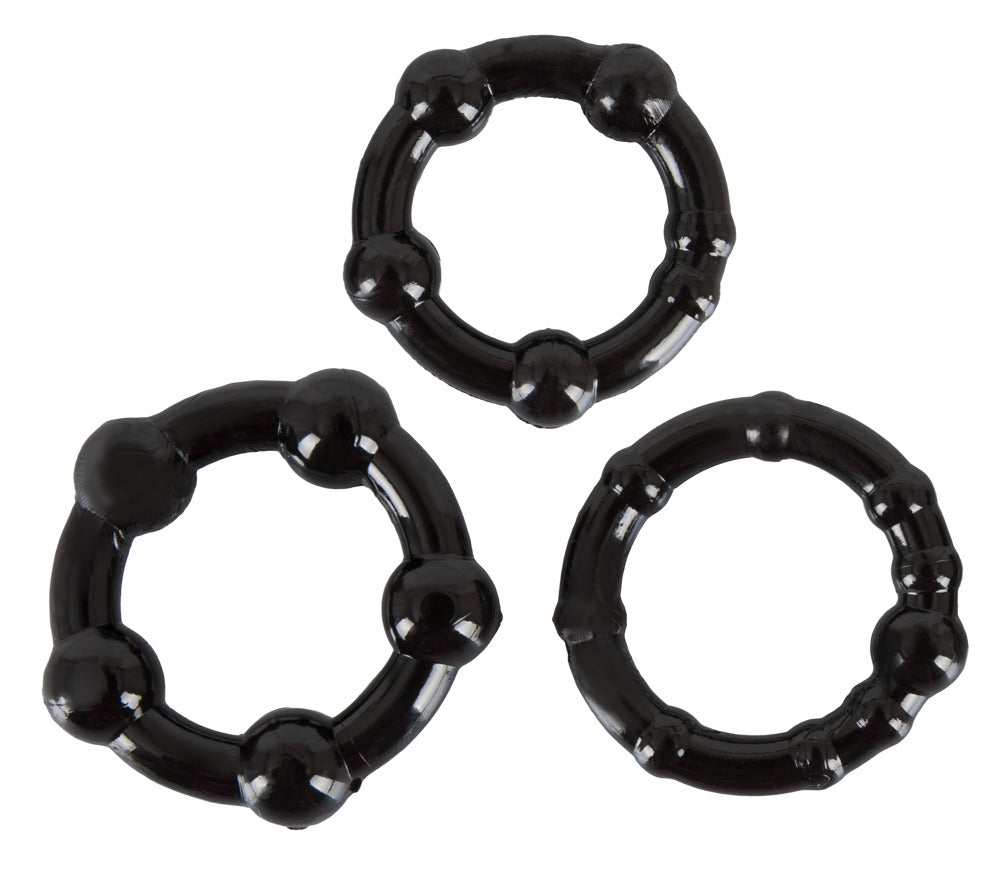 Anelli fallici beaded nero