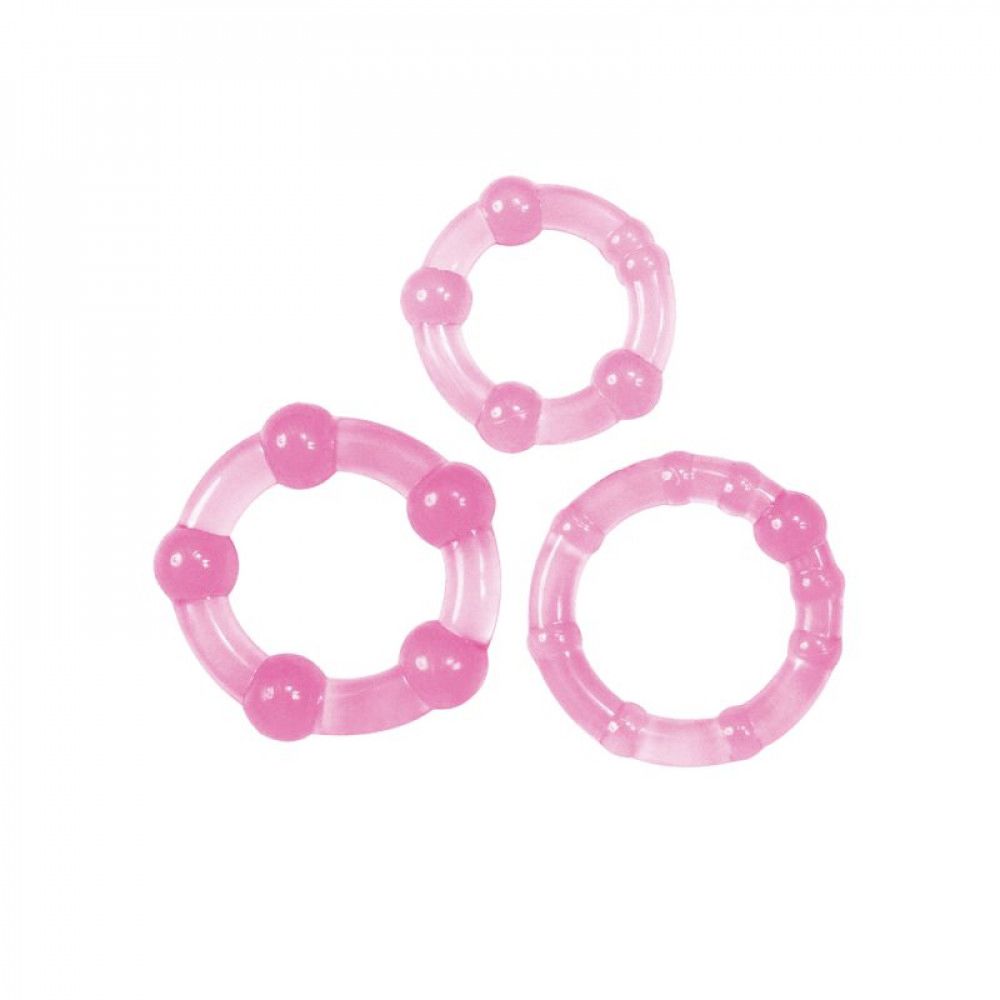 Anelli fallici stud rosa trasparente