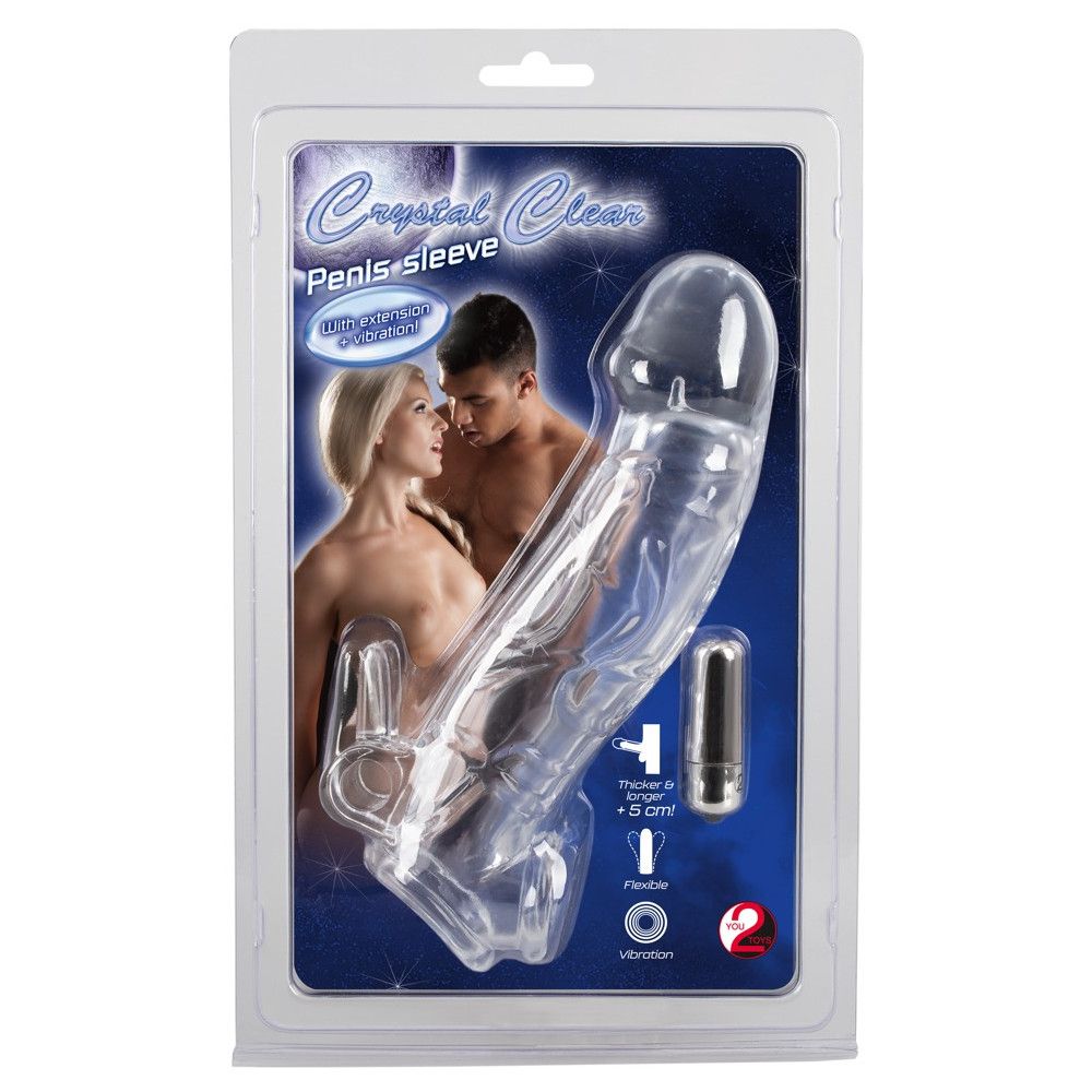 Guaina e prolunga pene vibe crystal sleeve you2toys