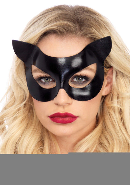 Maschera sexy vinyl cat nero taglia unica