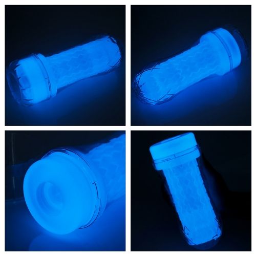 Masturbatore fluorescente lumino play ribbed