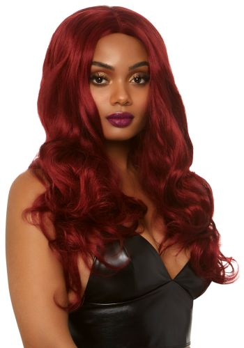 Parrucca sexy long wavy wig rosso