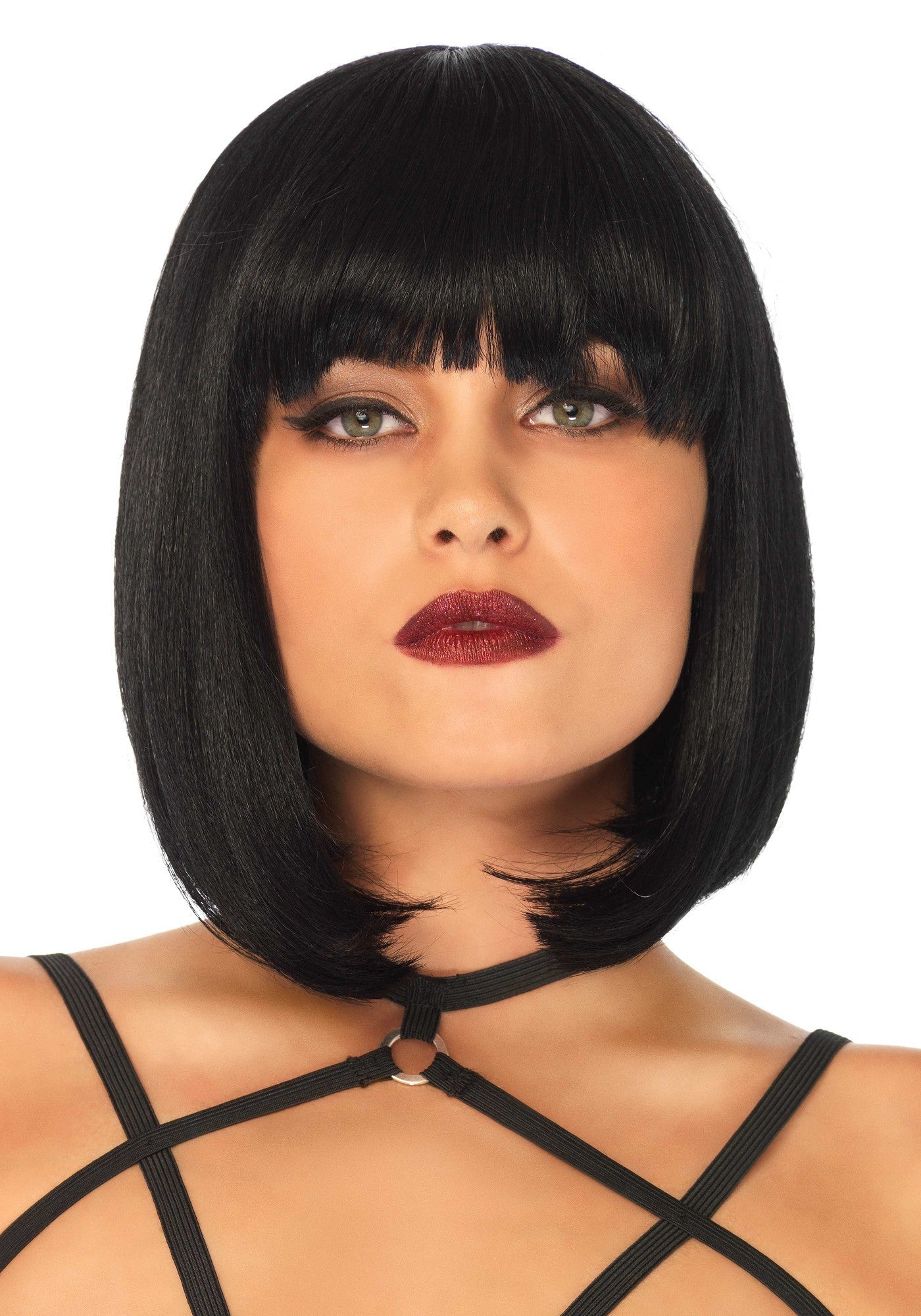Parrucca sexy short natural bob nero