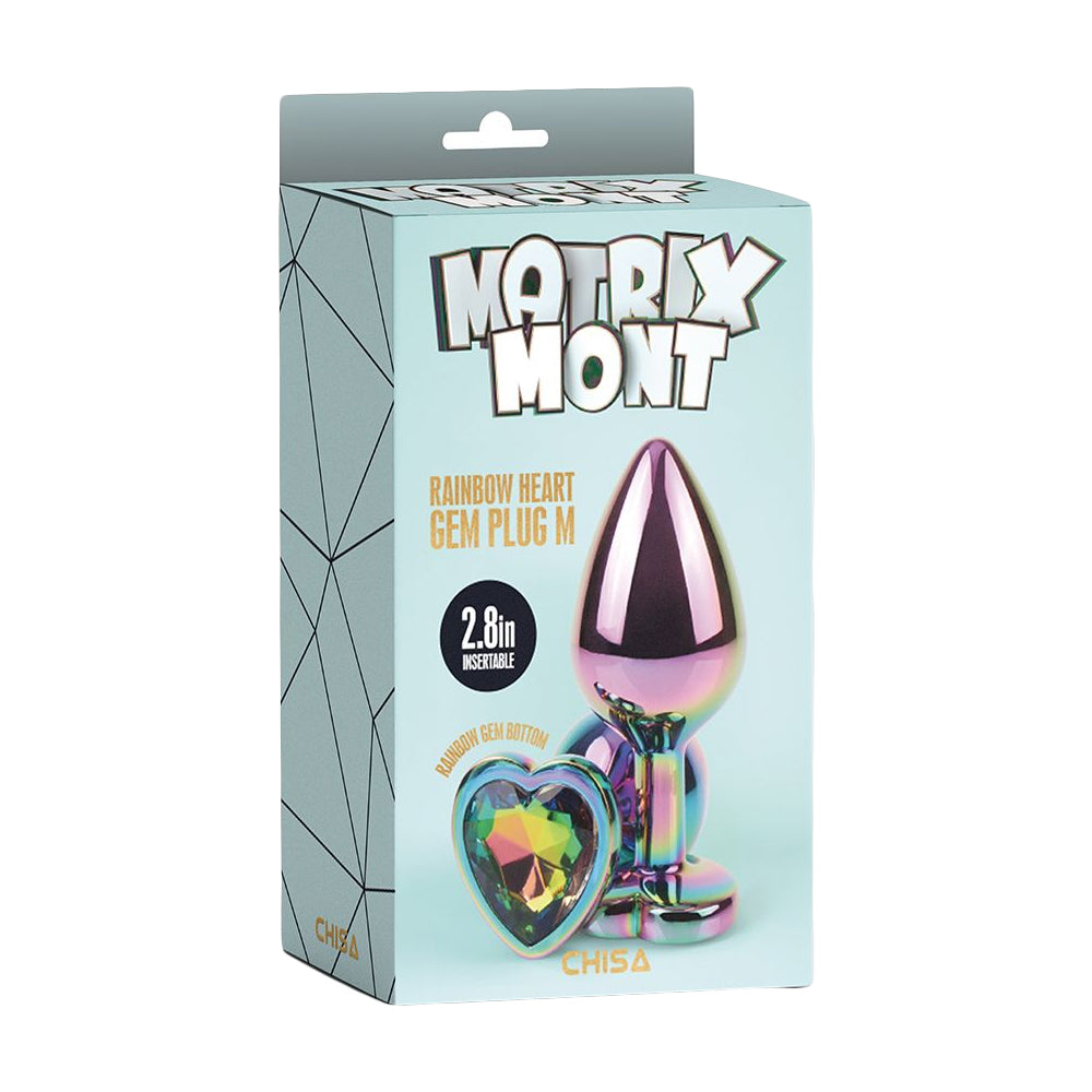 Plug anale rainbow heart gem m Confezione