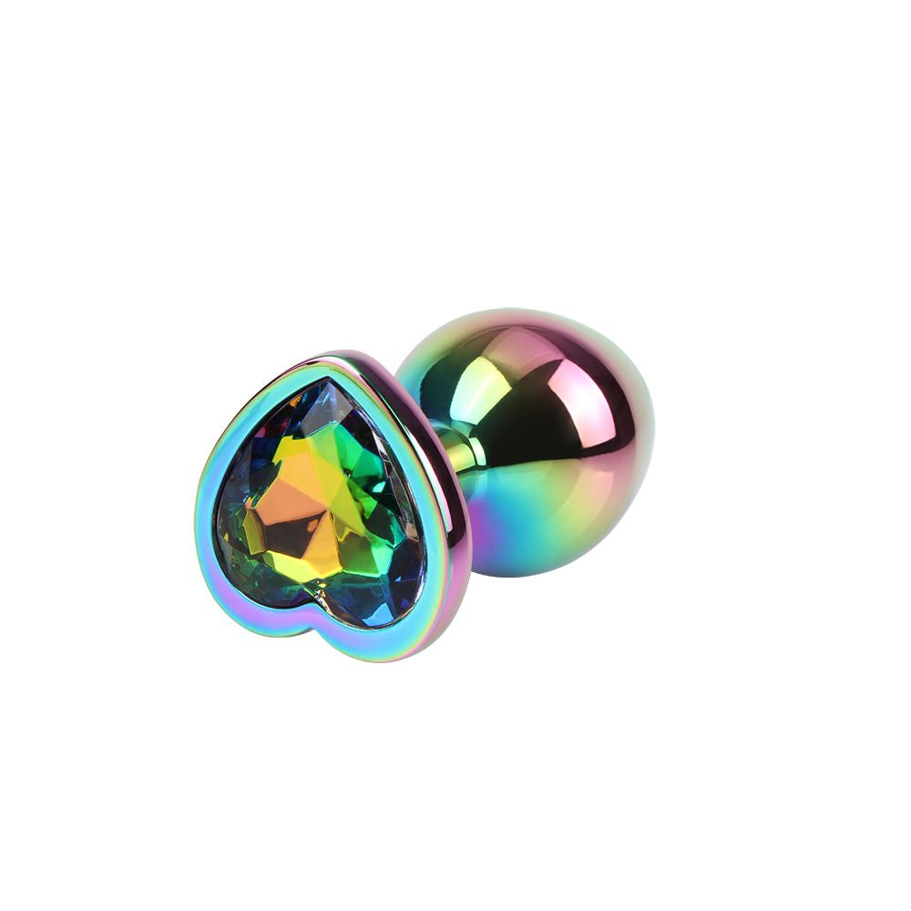 Plug anale rainbow heart gem m
