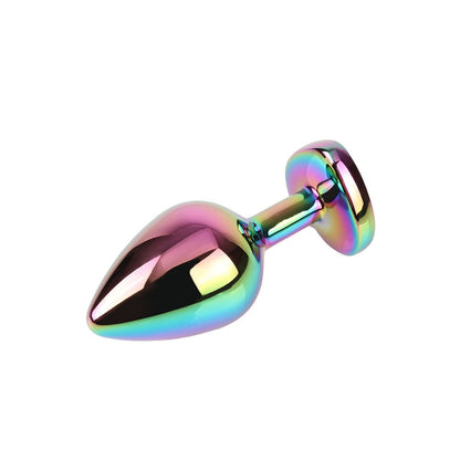 Plug anale rainbow heart gem m
