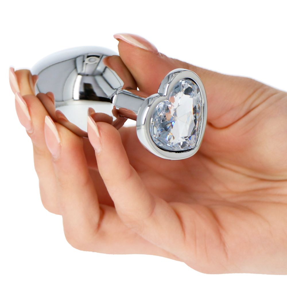 Plug anale sky heart trasparente m