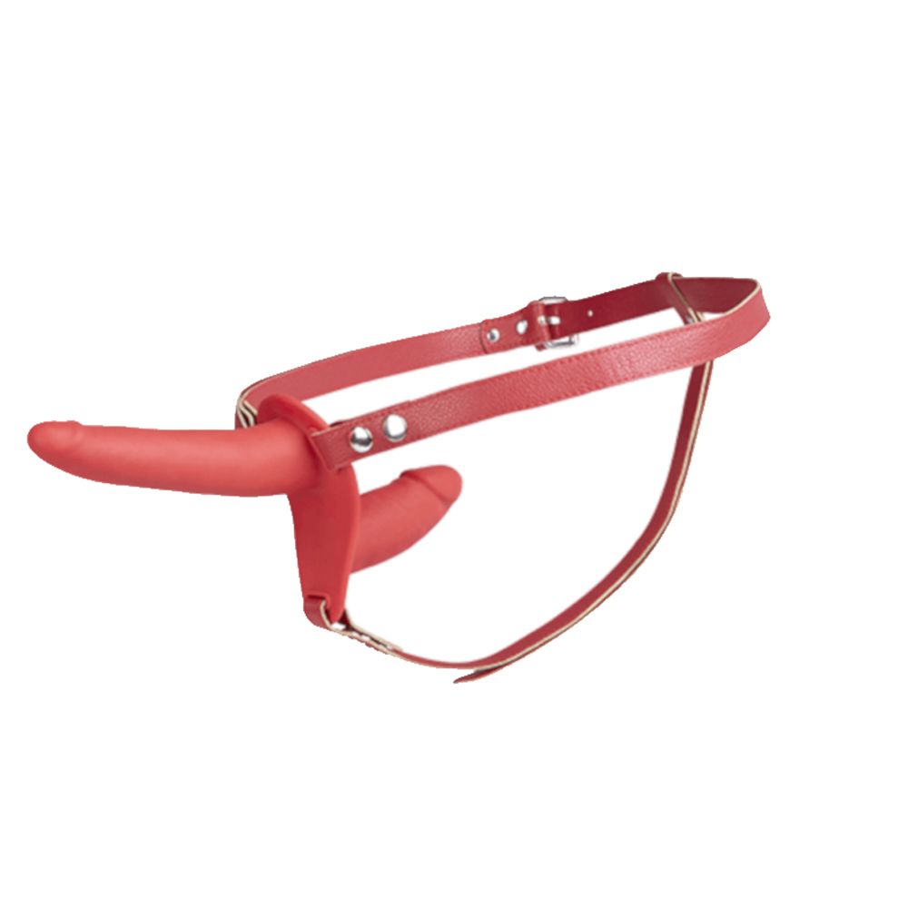 Strap on double enjoyment rosso